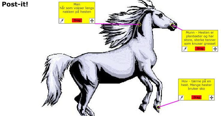 Postit lapper på bilder